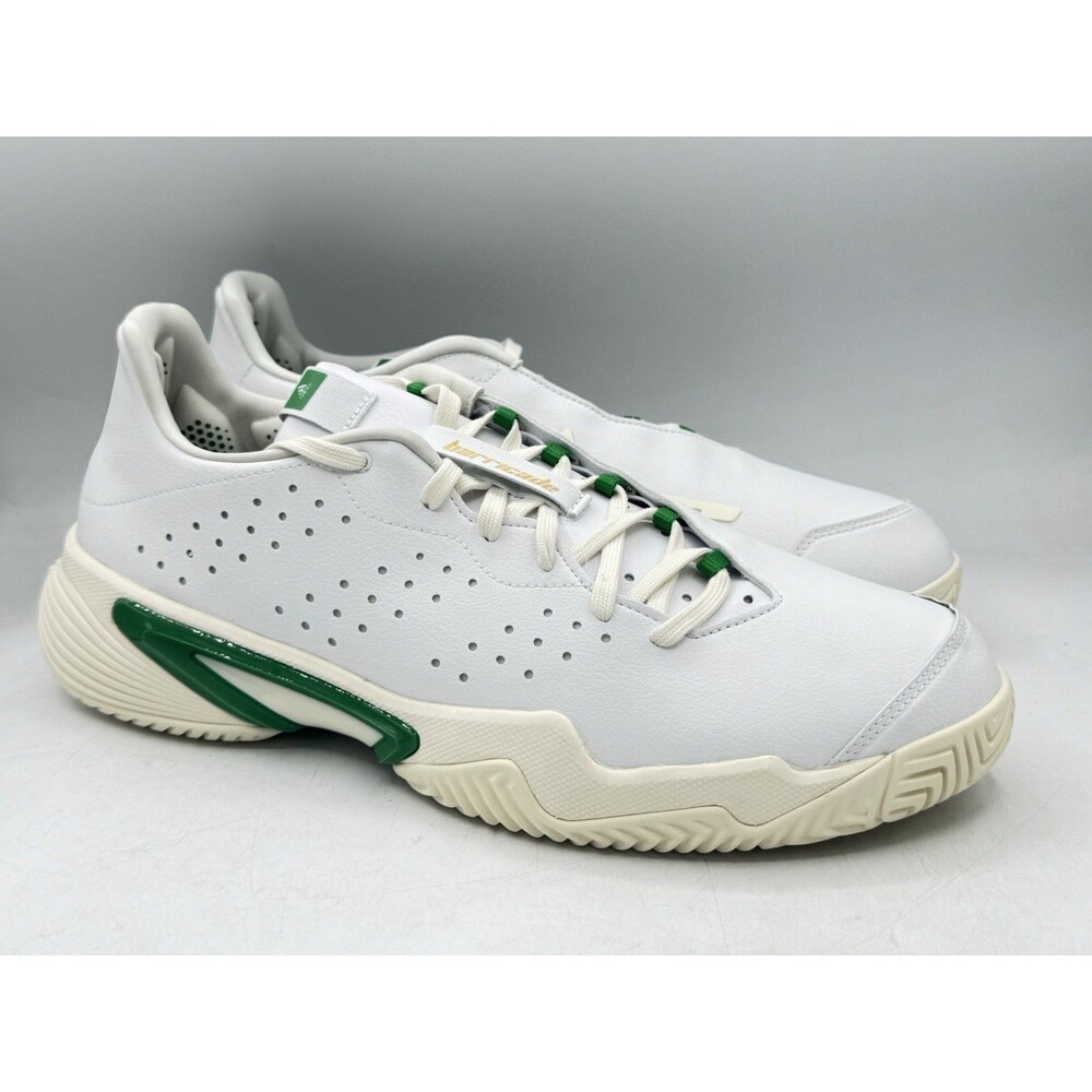adidas Barricade Stanniversary White Green Tennis Shoes GZ1408 Men’s Size 12.5